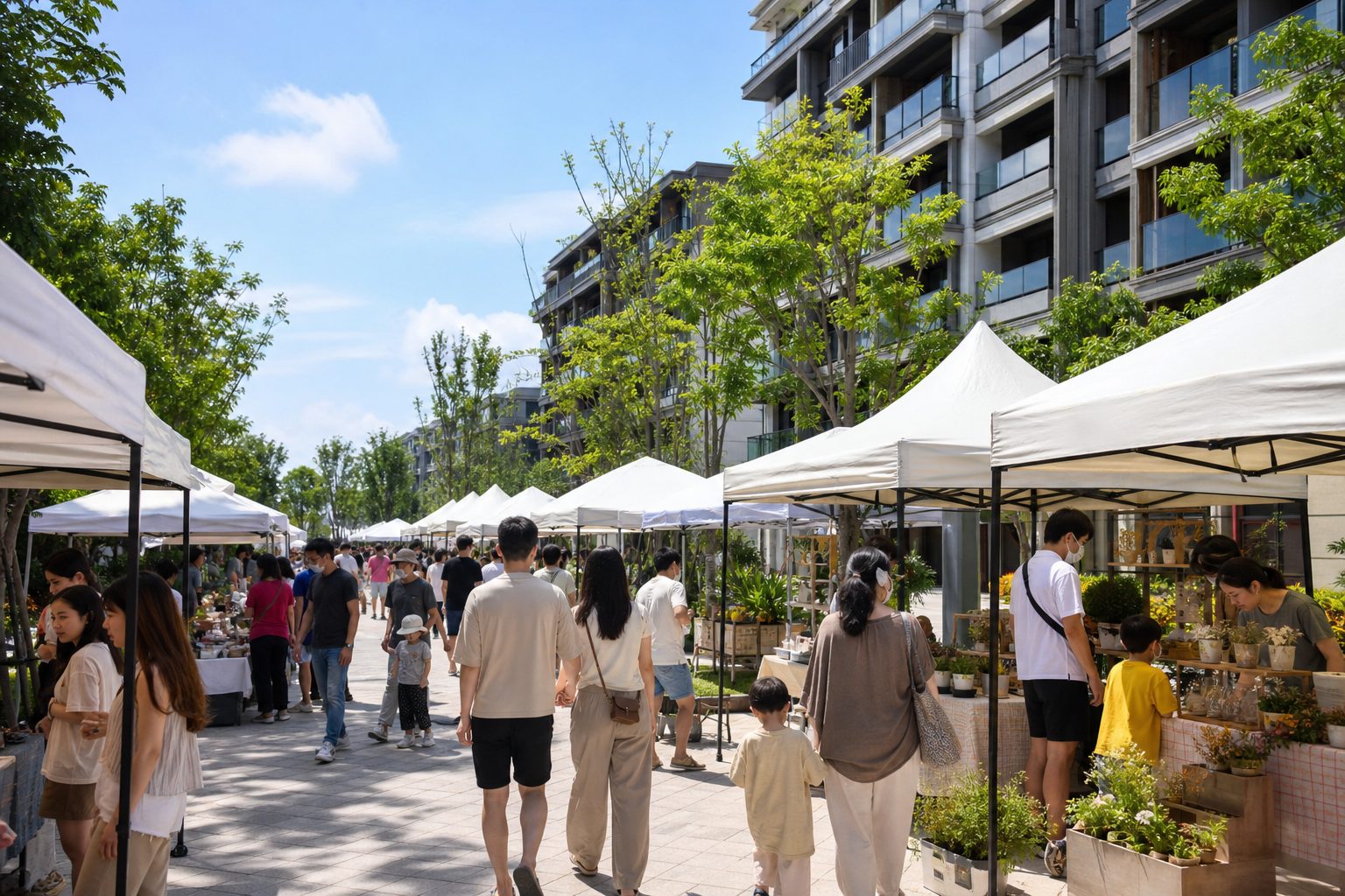建案市集如何讓家庭客多留一會兒？圖片